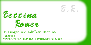 bettina romer business card